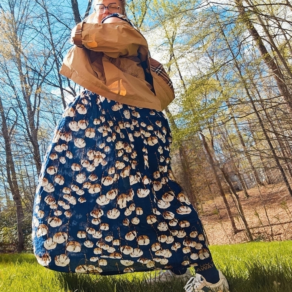 Cotton custom floral kaftan